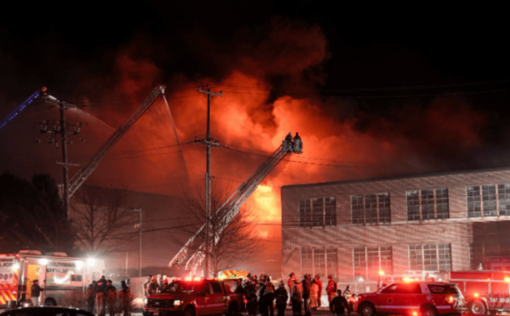 Fire at Pennsylvania aerospace plant triggers evacuations over air quality concerns